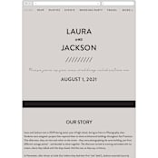 "Styled" - Wedding Website in Fog by Pixel and Hank - Mobile Layout