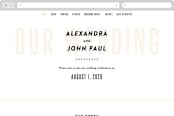 "With Great Joy" - Wedding Website in Peach by Up Up Creative - Desktop Design