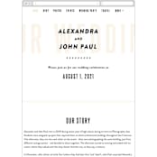 "With Great Joy" - Wedding Website in Peach by Up Up Creative - Mobile Layout