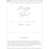 "Cummings" - Wedding Website in Cotton by Amy Kross - Guest Management