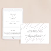 "Cummings" - Wedding Website in Cotton by Amy Kross - Match Your Stationery