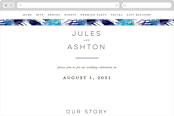 "Blissful Blooms" - Wedding Website in Celestial by Grace Kreinbrink - Desktop Design