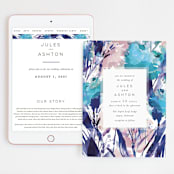 "Blissful Blooms" - Wedding Website in Celestial by Grace Kreinbrink - Match Your Stationery