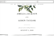 "Clearing" - Wedding Website in Leaf by Alethea and Ruth - Desktop Design