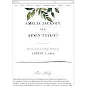 "Clearing" - Wedding Website in Leaf by Alethea and Ruth - Mobile Layout