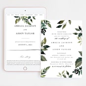 "Clearing" - Wedding Website in Leaf by Alethea and Ruth - Match Your Stationery