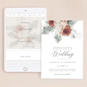 "rose drop" - Wedding Website in Rose by Cass Imagines - Match Your Stationery