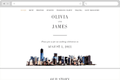 "Bold city" - Wedding Website in Ivory by Cass Imagines - Desktop Design