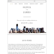 "Bold city" - Wedding Website in Ivory by Cass Imagines - Guest Management