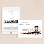 "Bold city" - Wedding Website in Ivory by Cass Imagines - Match Your Stationery