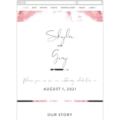 "living coral" - Wedding Website in Coral by Phrosné Barwood - Mobile Layout