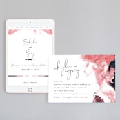 "living coral" - Wedding Website in Coral by Phrosné Barwood - Match Your Stationery
