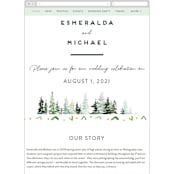 "Evergreens Watercolor" - Wedding Website in Forest by Yao Cheng Design - Guest Management