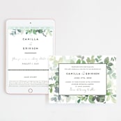 "Soft Eucalyptus" - Wedding Website in Garden by Yao Cheng Design - Match Your Stationery