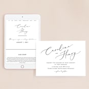 "Scripted Romance" - Wedding Website in Classic by Katherine Moynagh - Match Your Stationery