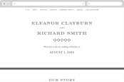 "Diantha" - Wedding Website in Ink by Kimberly Morgan - Desktop Design