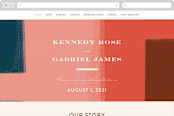 "painted colorblock" - Wedding Website in Poppy by Angela Marzuki - Desktop Design