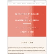 "painted colorblock" - Wedding Website in Poppy by Angela Marzuki - Guest Management