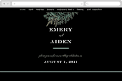 "Forest Crest" - Wedding Website in Obsidian by Alethea and Ruth - Desktop Design