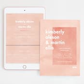"Contemporary" - Wedding Website in Peony by Liz Conley - Match Your Stationery