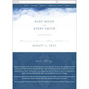 "Watercolor waves" - Wedding Website in Ocean by Yuliya Evseeva - Mobile Layout