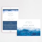 "Watercolor waves" - Wedding Website in Ocean by Yuliya Evseeva - Match Your Stationery