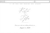 "Tallulah" - Wedding Website in Linen by Jennifer Wick - Desktop Design