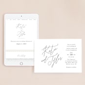 "Tallulah" - Wedding Website in Linen by Jennifer Wick - Match Your Stationery