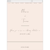 "Just the Two of Us" - Wedding Website in Blush by Jennifer Wick - Guest Management