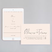"Just the Two of Us" - Wedding Website in Blush by Jennifer Wick - Match Your Stationery
