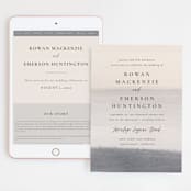 "Sunrise Waves" - Wedding Website in Ocean by Wildfield Paper Co - Match Your Stationery