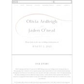 "Gramercy" - Wedding Website in Blush by Kristie Kern - Mobile Layout