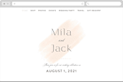 "Lithe" - Wedding Website in Blush by Kristie Kern - Desktop Design