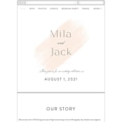 "Lithe" - Wedding Website in Blush by Kristie Kern - Guest Management