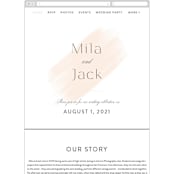 "Lithe" - Wedding Website in Blush by Kristie Kern - Mobile Layout