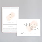 "Lithe" - Wedding Website in Blush by Kristie Kern - Match Your Stationery