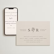 "Italia" - Wedding Website in Taupe by Kelly Schmidt - Match Your Stationery