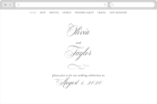 "Scripted Union" - Wedding Website in Pearl by Kelly Schmidt - Desktop Design