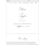 "Scripted Union" - Wedding Website in Pearl by Kelly Schmidt - Mobile Layout