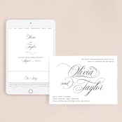 "Scripted Union" - Wedding Website in Pearl by Kelly Schmidt - Match Your Stationery