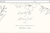 "Elysium" - Wedding Website in Linen by Design Lotus - Desktop Design