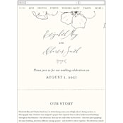 "Elysium" - Wedding Website in Linen by Design Lotus - Mobile Layout