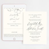 "Elysium" - Wedding Website in Linen by Design Lotus - Match Your Stationery