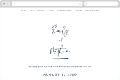 "Semi Formal" - Wedding Website in Navy by Kerry Doyle - Desktop Design