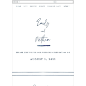 "Semi Formal" - Wedding Website in Navy by Kerry Doyle - Mobile Layout