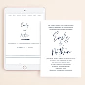 "Semi Formal" - Wedding Website in Navy by Kerry Doyle - Match Your Stationery