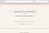 "A Storybook Wedding" - Wedding Website in Blush by Katy Shen - Desktop Design