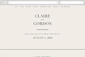 "The Loden" - Wedding Website in Ivory by Kelly Schmidt - Desktop Design