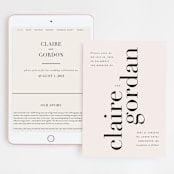 "The Loden" - Wedding Website in Ivory by Kelly Schmidt - Match Your Stationery