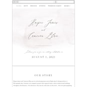 "Sloped" - Wedding Website in Ecru by Everett Paper Goods - Guest Management